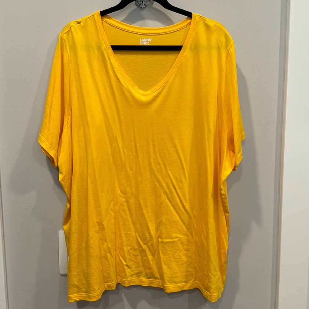 Lands’ End Cotton V-neck T-shirt